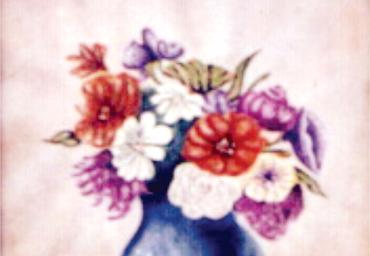 2000 – Vaso Azul –  Acrílica s tela – estilo impressionista