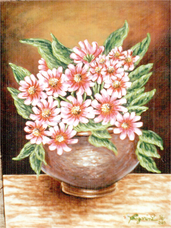 2003 – Floral 1 – Acrílica s madeirite – estilo impressionista